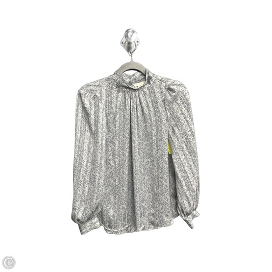 Top Long Sleeve By H&m In Silver, Size: S