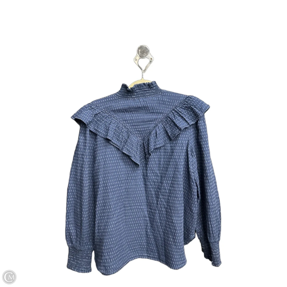 Blouse Long Sleeve By Loft In Navy, Size: L