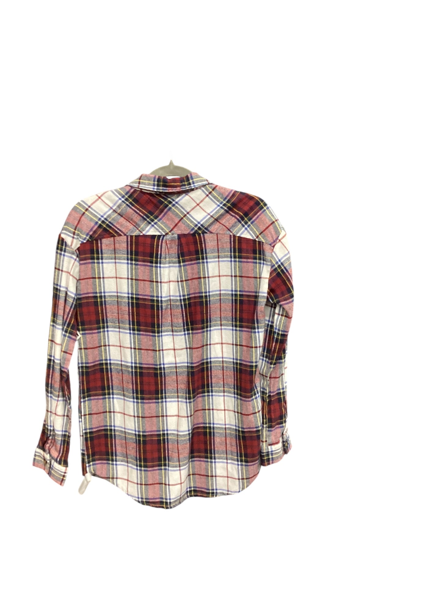 Blouse Long Sleeve By Thread And Supply In Plaid Pattern, Size: Xs