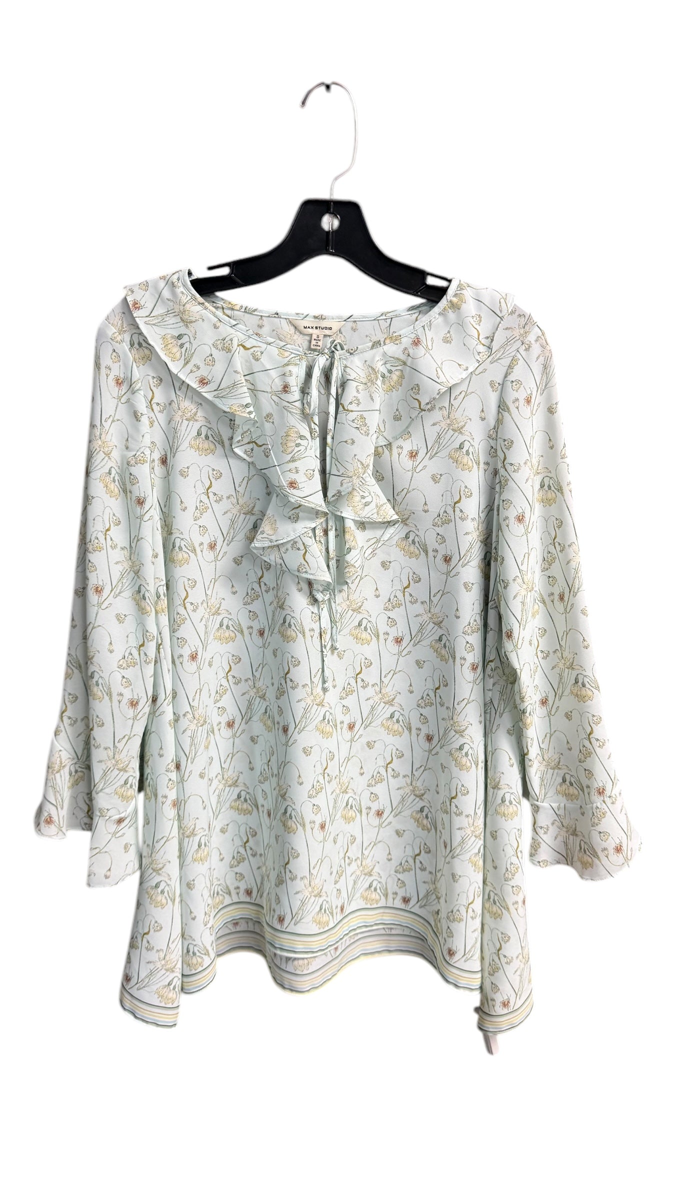 Top Long Sleeve By Max Studio In Floral Print, Size: S