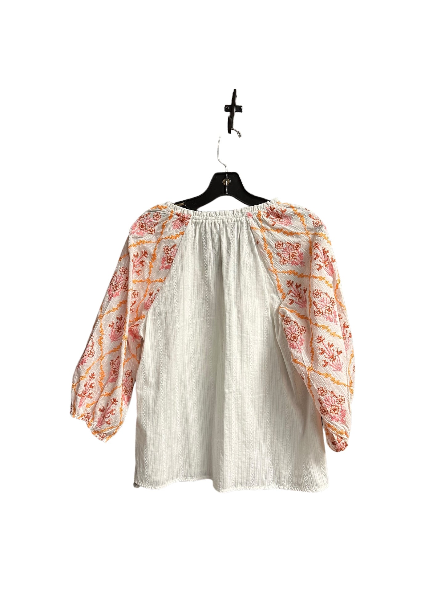 Top 3/4 Sleeve By Clothes Mentor In White, Size: M