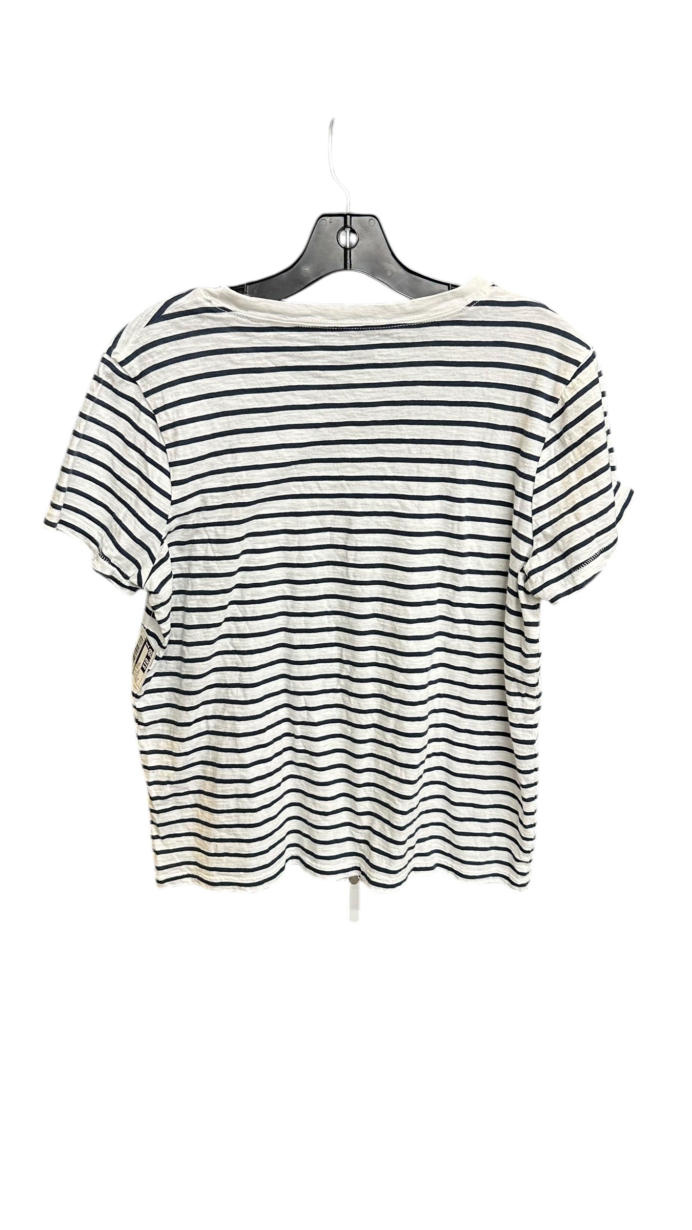 Top Short Sleeve Basic By Madewell In Striped Pattern, Size: L