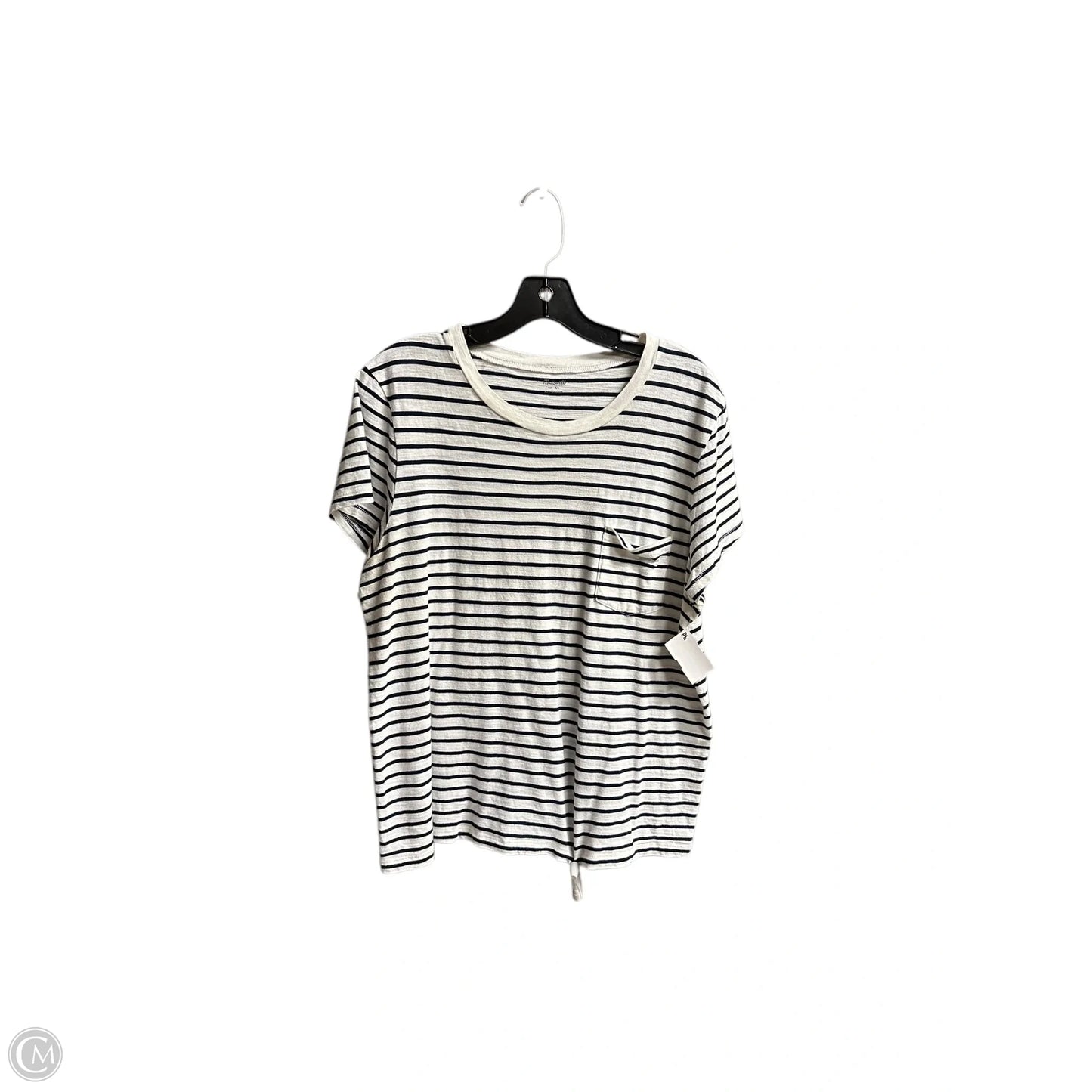 Top Short Sleeve Basic By Madewell In Striped Pattern, Size: Xl