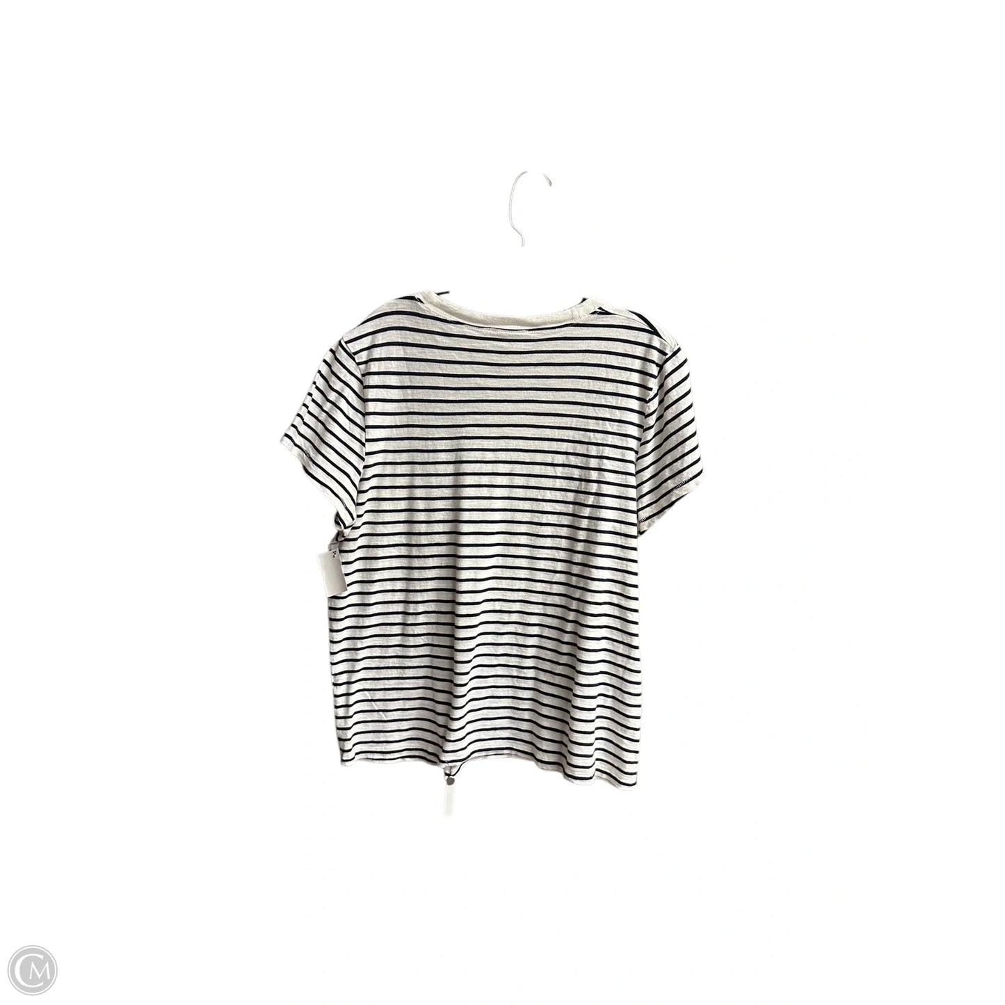 Top Short Sleeve Basic By Madewell In Striped Pattern, Size: Xl