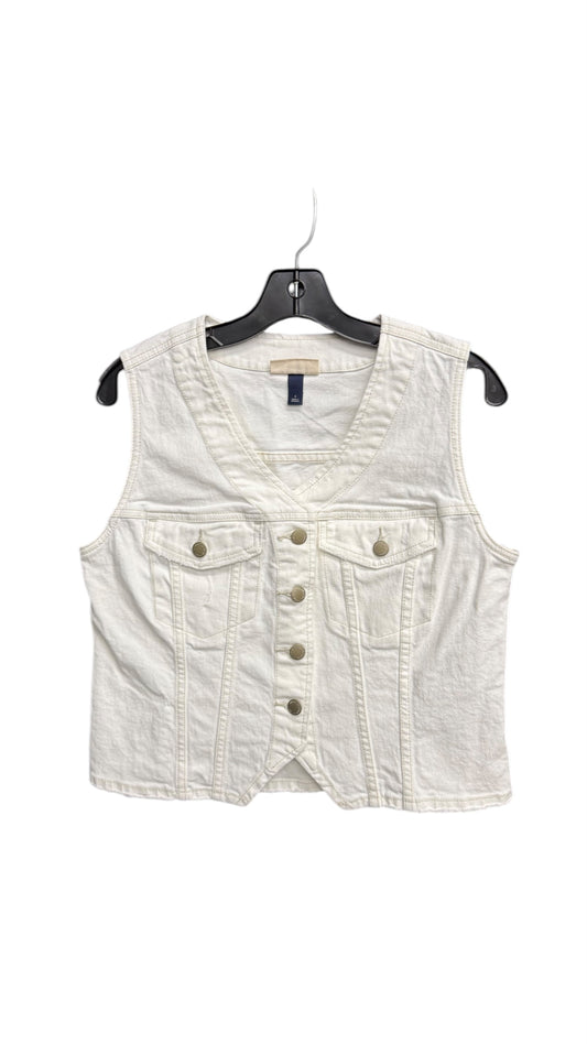 Vest Other By Universal Thread In White Denim, Size: S