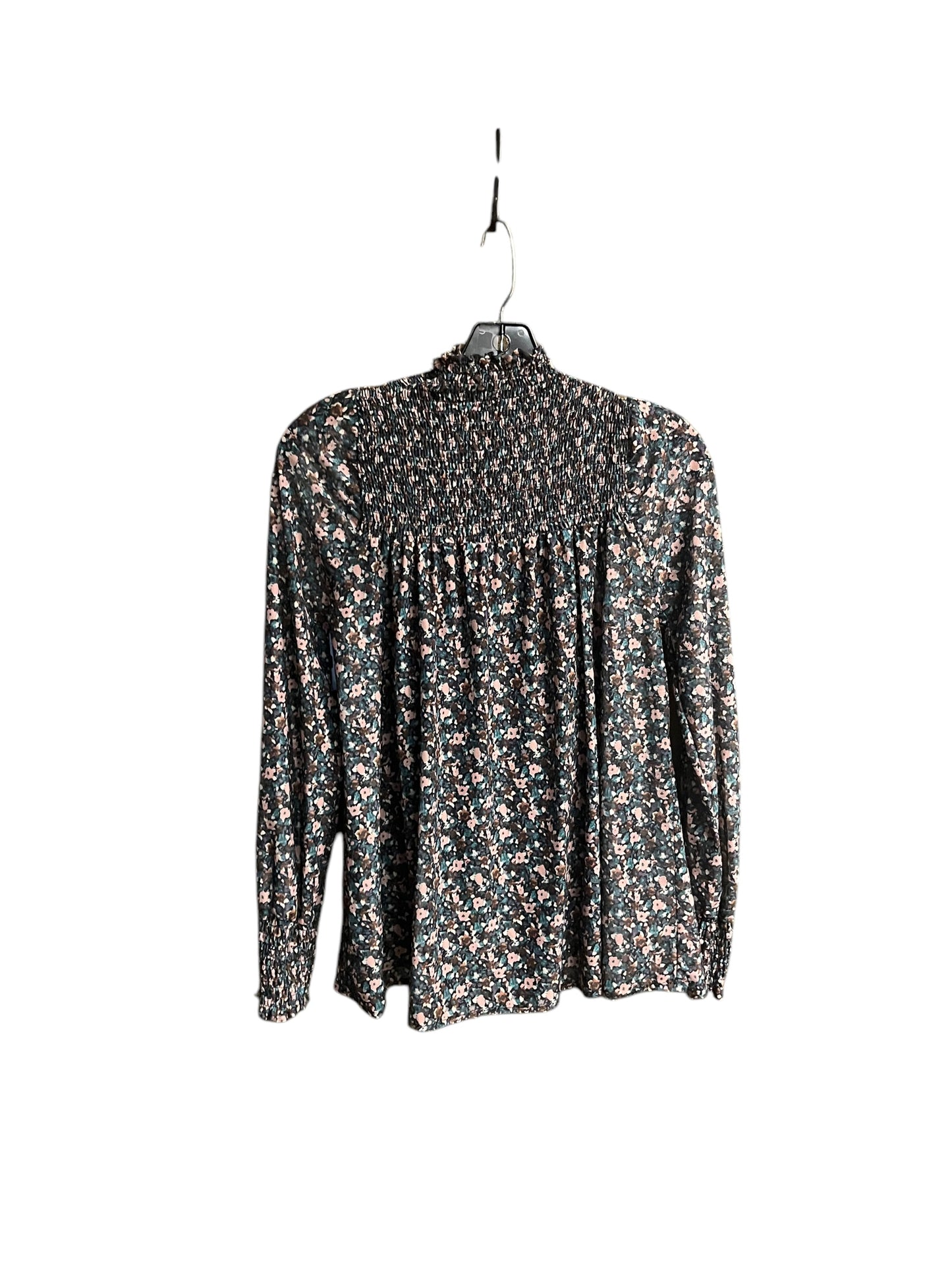 Top Long Sleeve By Buckle Black In Floral Print, Size: Xs