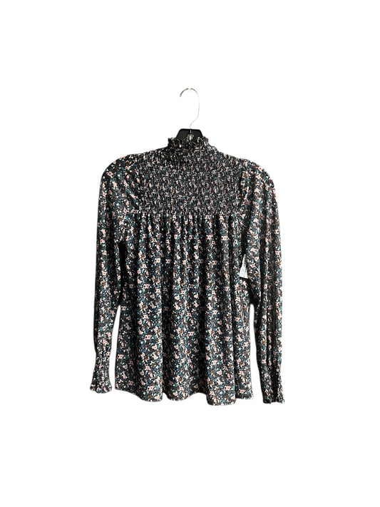 Top Long Sleeve By Buckle Black In Floral Print, Size: Xs