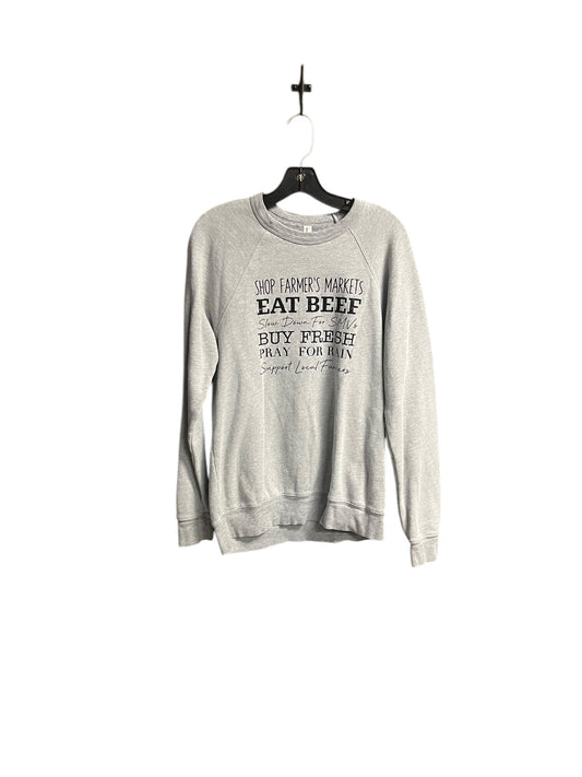 Sweatshirt Crewneck By Clothes Mentor In Grey, Size: S