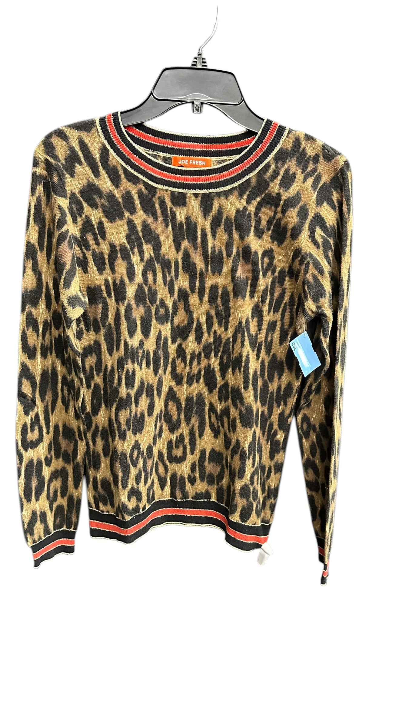 Top Long Sleeve By Joe Fresh In Leopard Print, Size: M