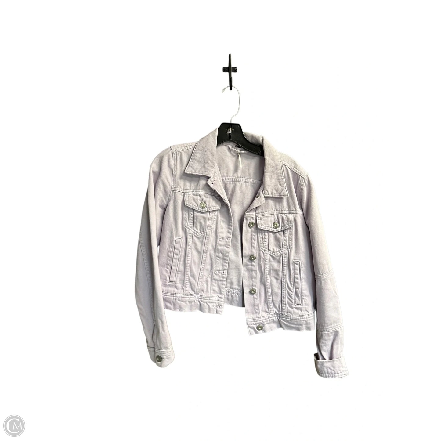 Jacket Denim By Free People In Purple, Size: Xs