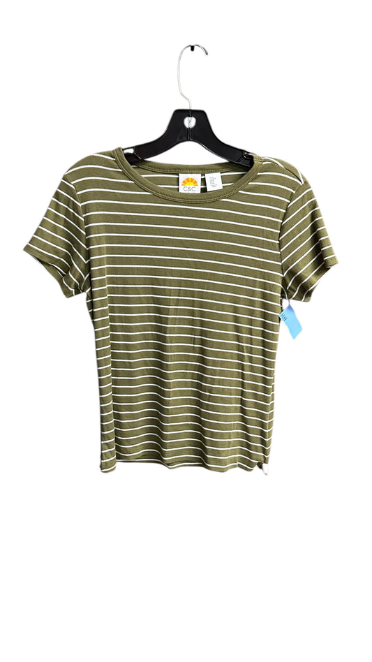 Top Short Sleeve Basic By C And C In Striped Pattern, Size: M