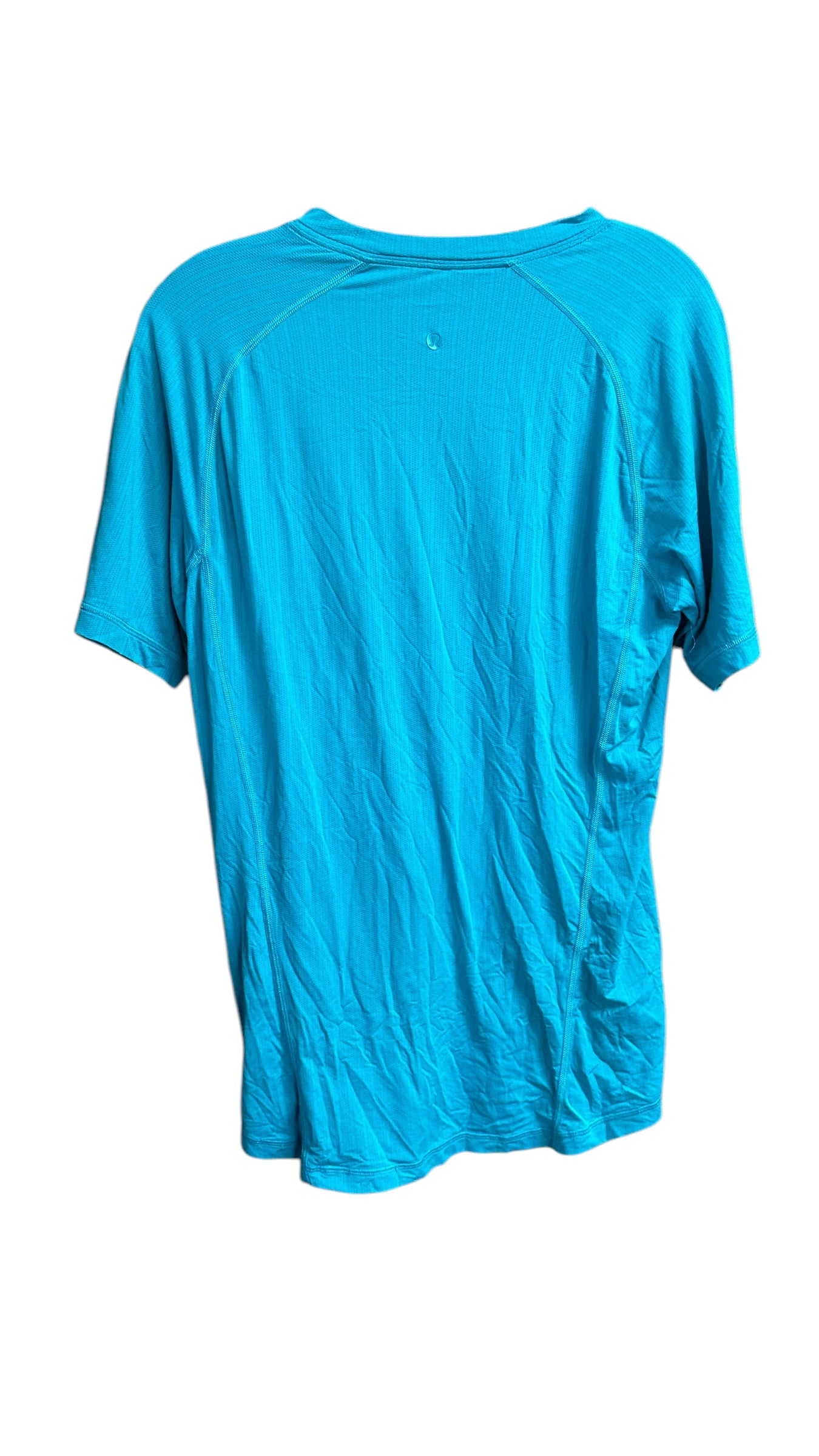 Athletic Top Short Sleeve By Lululemon In Aqua, Size: M