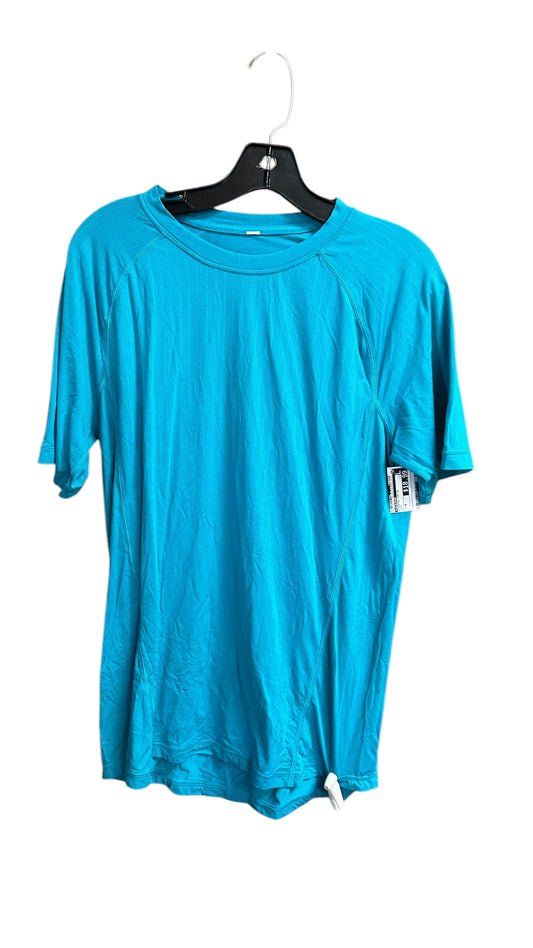 Athletic Top Short Sleeve By Lululemon In Aqua, Size: M