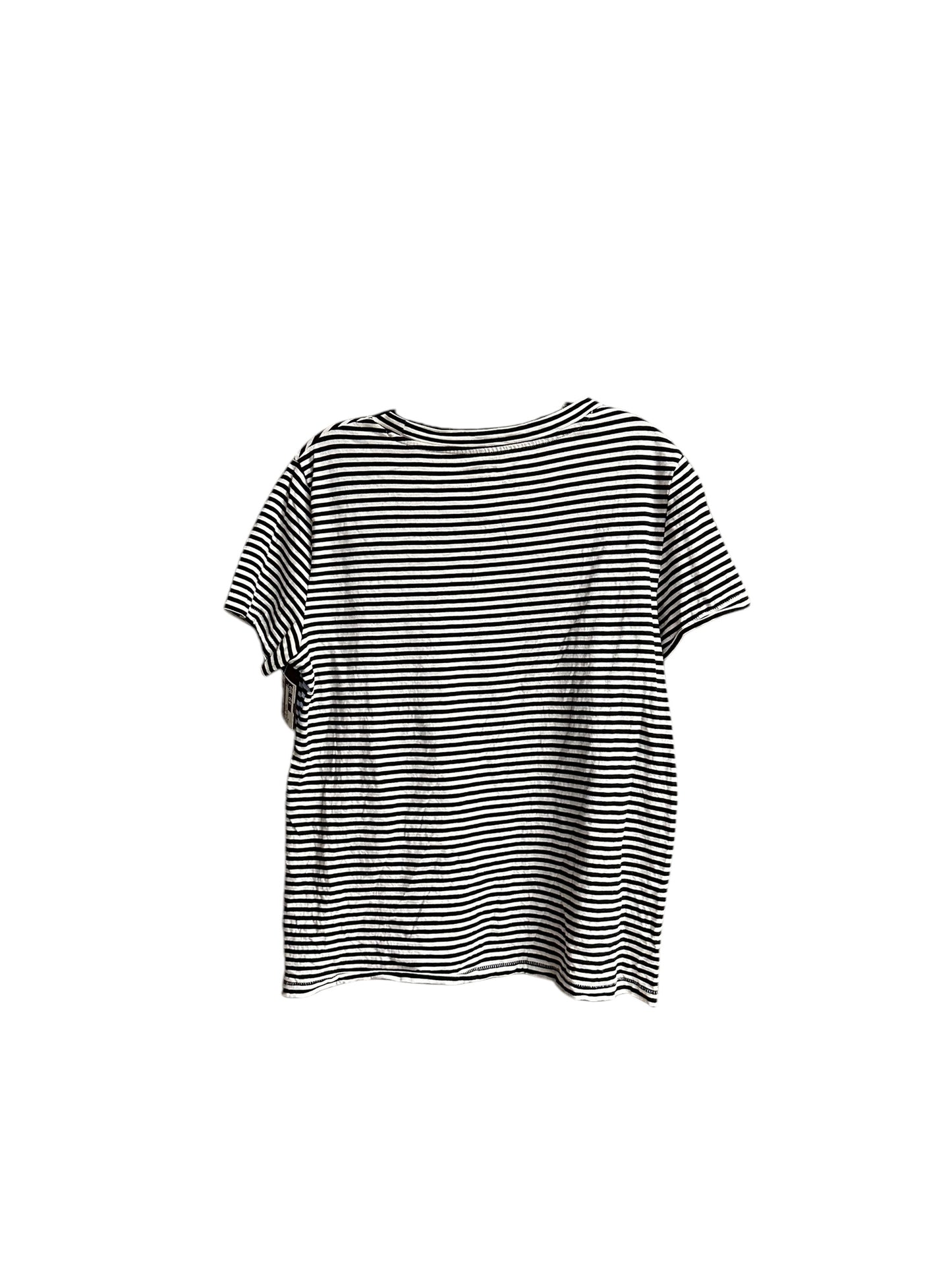 Top Short Sleeve Basic By Gap In Striped Pattern, Size: M