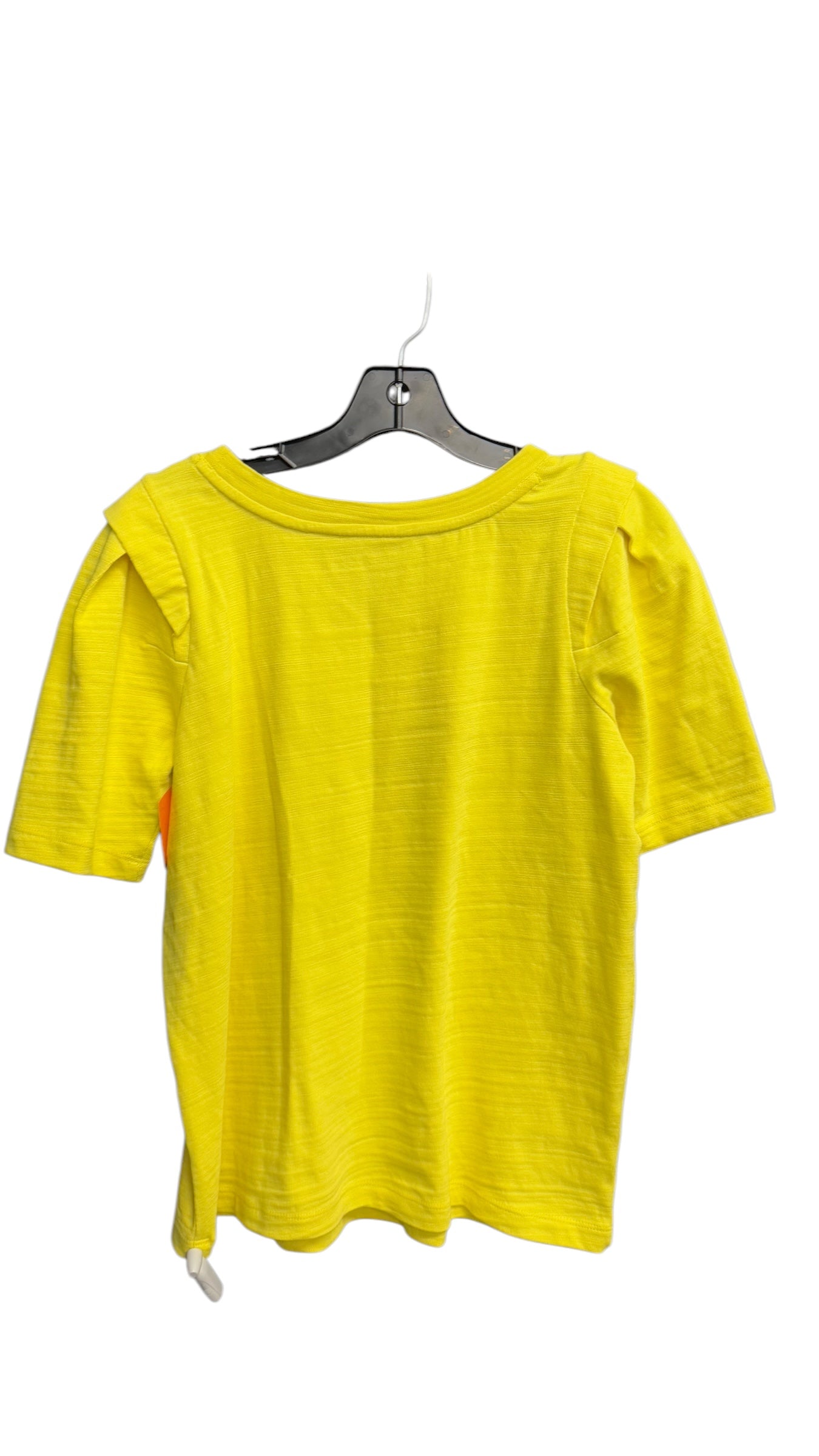 Top Short Sleeve By Loft In Yellow, Size: S