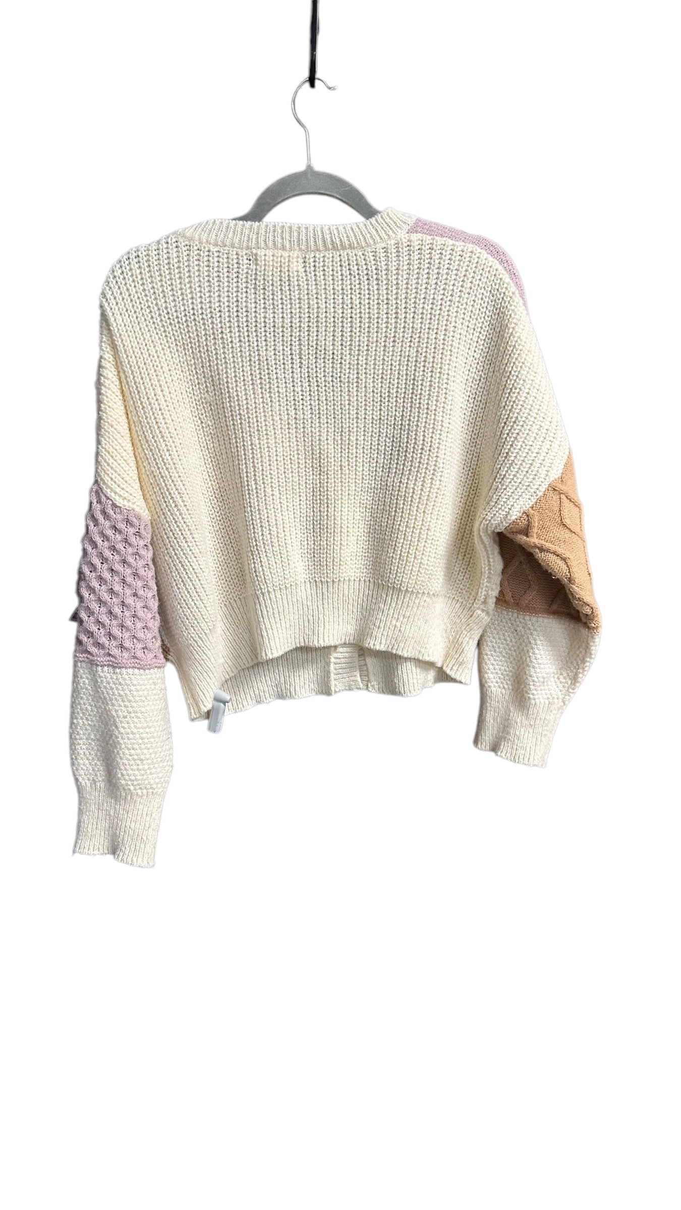 Sweater Cardigan By Altard State In Cream & Pink, Size: S