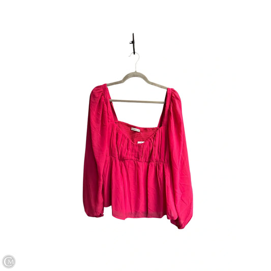 Top Long Sleeve By Abercrombie And Fitch In Red, Size: Xl