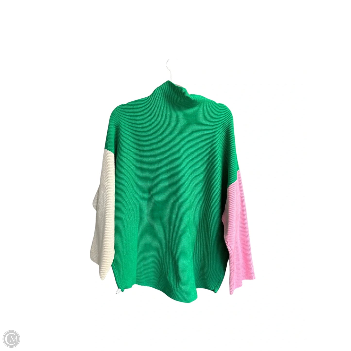 Sweater By Thml In Green & Pink, Size: L