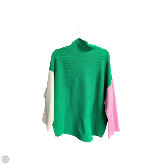 Sweater By Thml In Green & Pink, Size: L