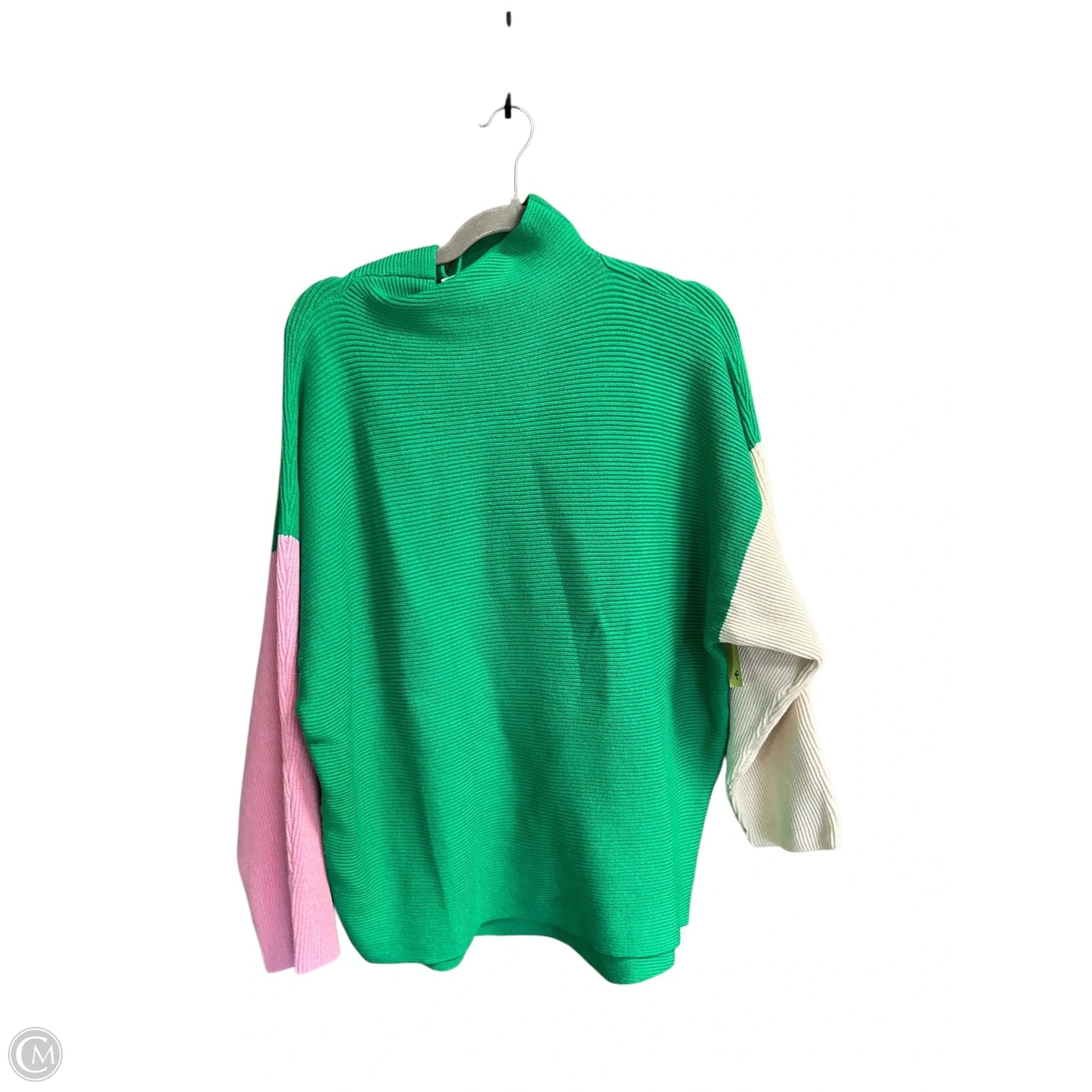Sweater By Thml In Green & Pink, Size: L