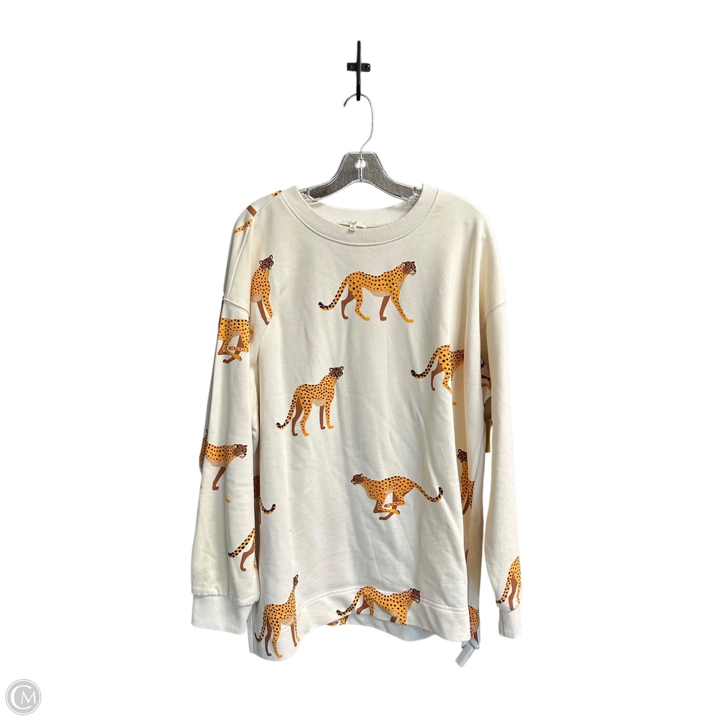Sweatshirt Collar By Easel In Cream, Size: L