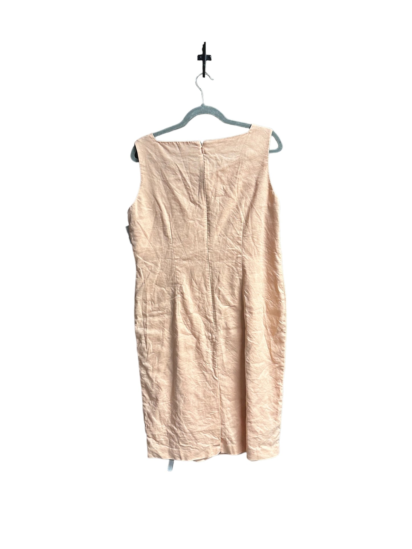 Dress Casual Midi By Ann Taylor In Peach, Size: L