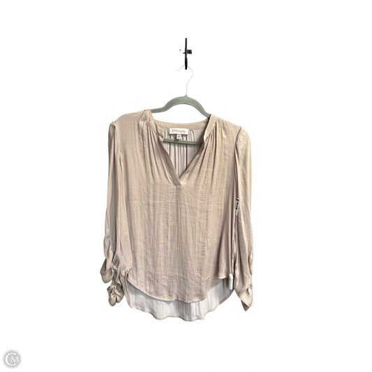 Top Long Sleeve By Philosophy In Beige, Size: Xs