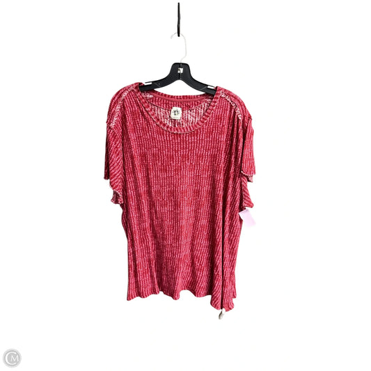 Top Short Sleeve By We The Free In Red, Size: L
