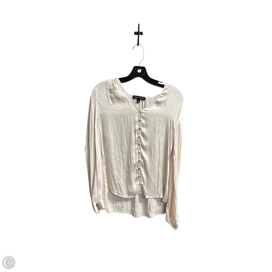 Top Long Sleeve By Banana Republic In Beige, Size: S
