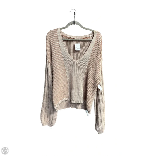 Sweater By Free People In Beige, Size: Xl