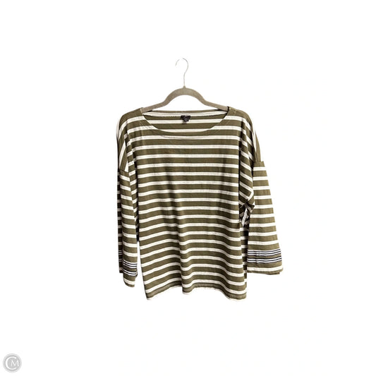 Top Long Sleeve By J. Crew In Striped Pattern, Size: L