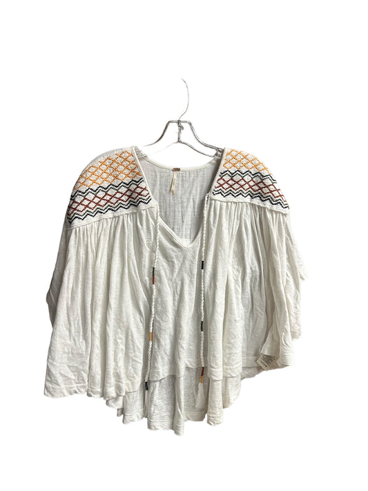 White Top Short Sleeve Free People, Size L