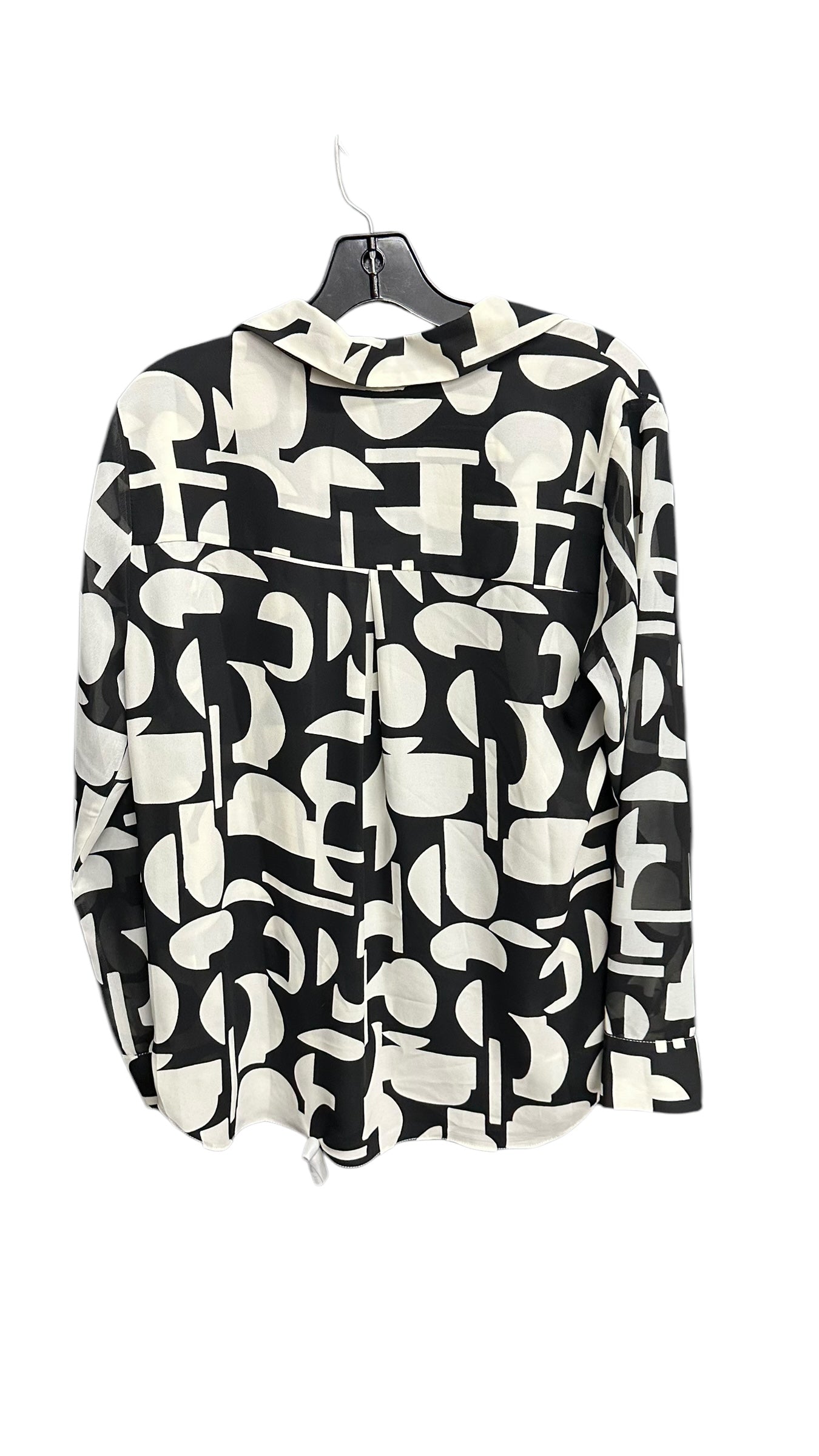 Top Long Sleeve By Rose And Olive In Black & White, Size: M