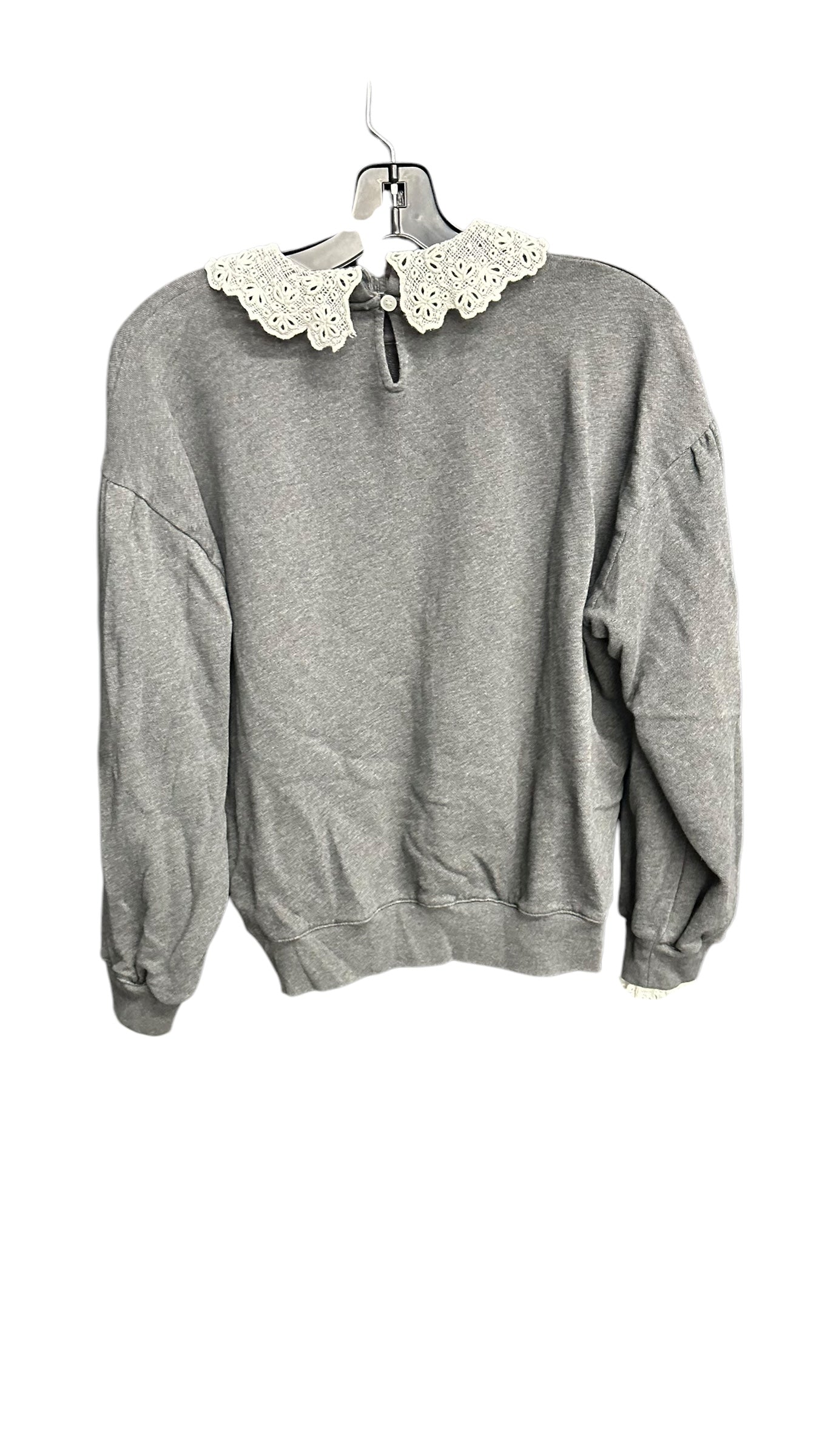 Top Long Sleeve By J. Crew In Grey & White, Size: S