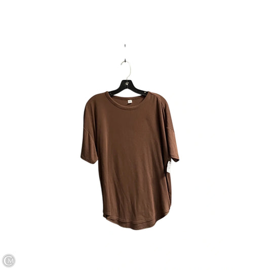 Athletic Top Short Sleeve By Old Navy In Brown, Size: Xs