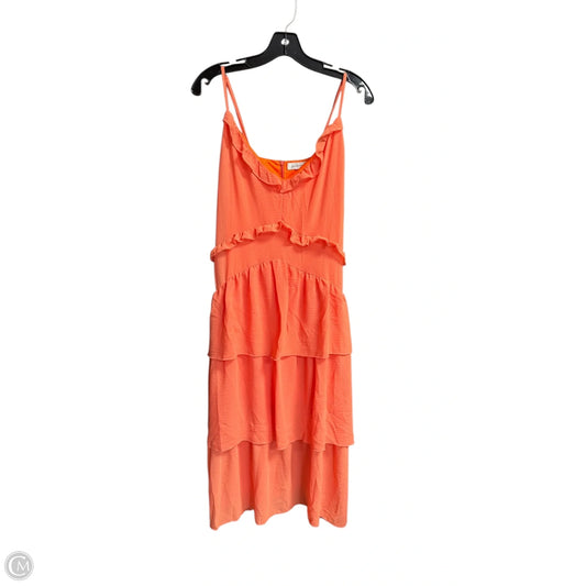 Dress Casual Maxi By Clothes Mentor In Orange, Size: L