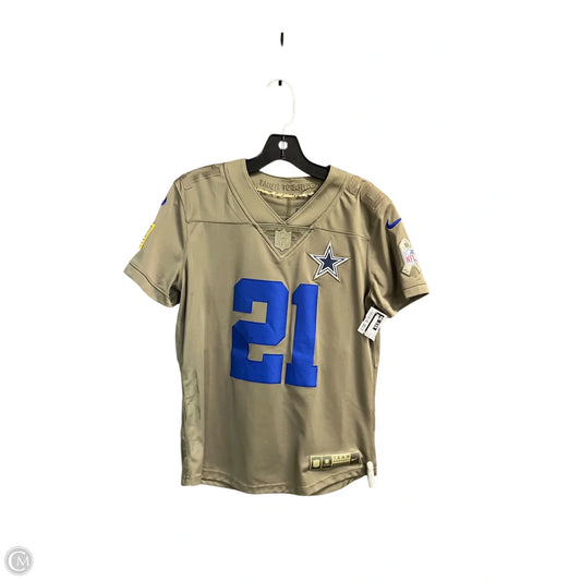 Athletic Top Short Sleeve By Nfl In Green, Size: S