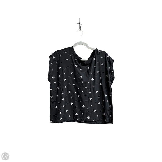 Top Short Sleeve By Loft In Black, Size: M