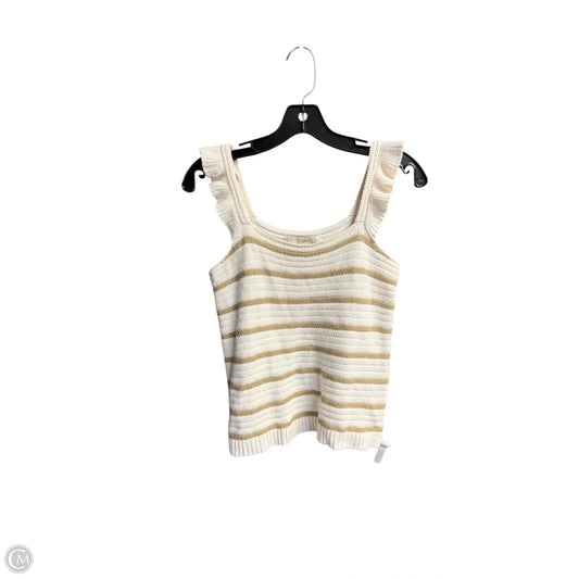 Top Sleeveless By Loft In Striped Pattern, Size: S