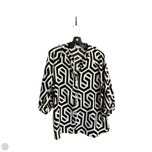 Top 3/4 Sleeve By Umgee In Black & White, Size: S