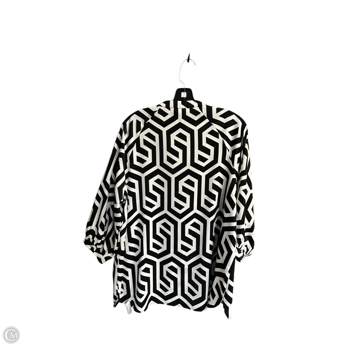 Top 3/4 Sleeve By Umgee In Black & White, Size: S