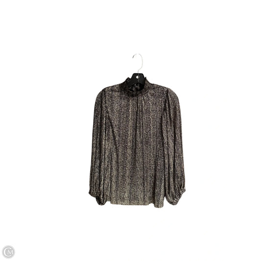 Top Long Sleeve By Vince Camuto In Black & Gold, Size: M