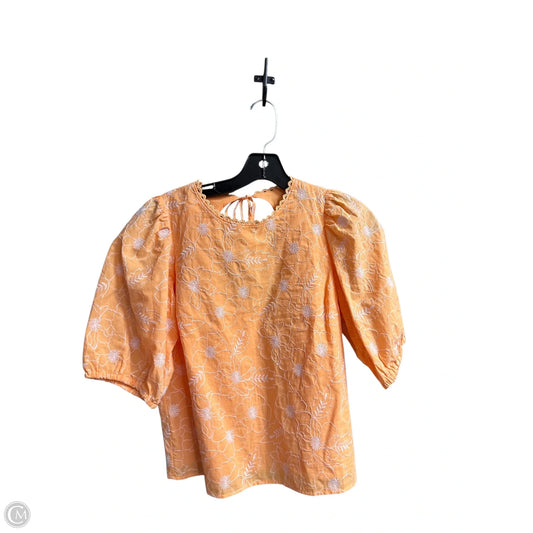 Top Short Sleeve By Loft In Orange, Size: Xs