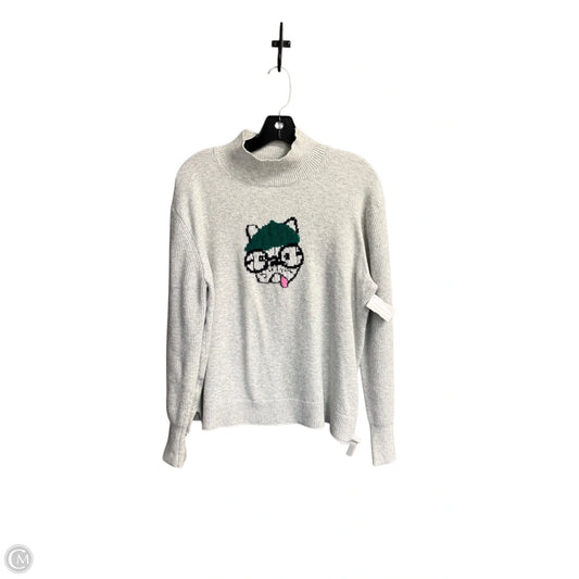 Sweater By Loft In Grey, Size: L