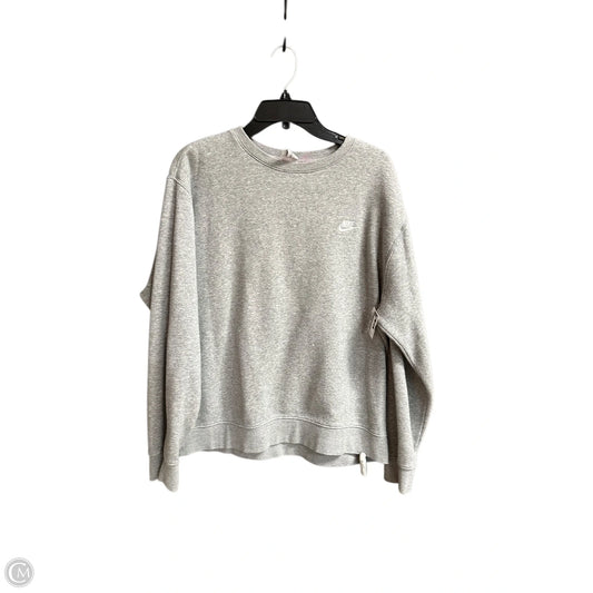 Sweater By Nike In Grey, Size: M