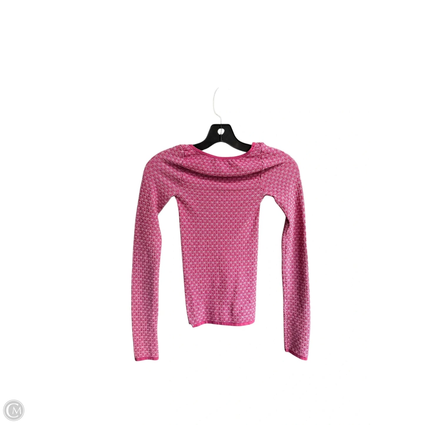 Top Long Sleeve By Free People In Pink, Size: M