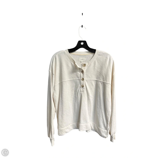 Top Long Sleeve By Lou And Grey In White, Size: S