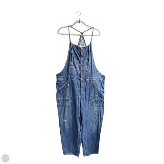 Overalls By Pilcro In Blue Denim, Size: Xl