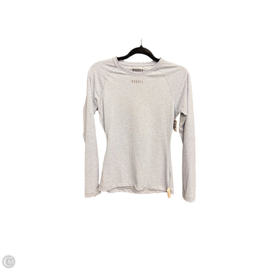 Athletic Top Long Sleeve Collar By Nobull In Blue, Size: Xs