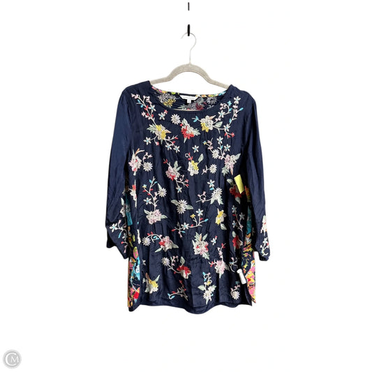 Top Long Sleeve By John Mark In Floral Print, Size: S